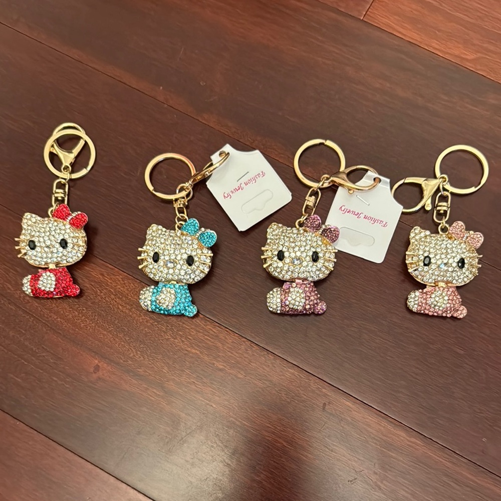 Hello Kitty Crystal Keychains